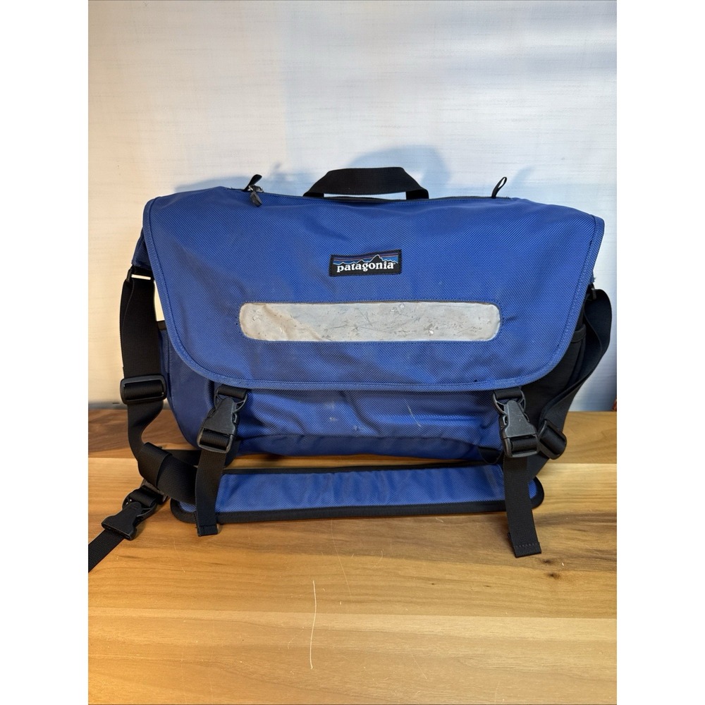 VTG Patagonia Blue Half-Mass Messenger Bag fits 15" Laptop Crossbody Unisex Fair